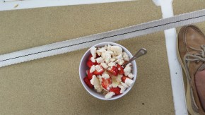 Check this out! Dessert supreme! We must have worked hard today!