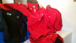 Clipper foulies, Red jacket, Black jacket, and yesterday we received a red polo shirt. Just like Christmas.