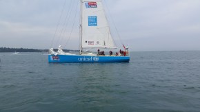 And UNICEF boat has a professional Trombone player from London that has been entertaining us as we wait for orders. Yes he is using a plastic trombone. And an excellent player!