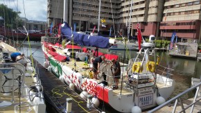 Bunk pads out for freshening and bacterial spray