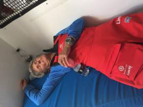 wiped out and just laying down and being still!