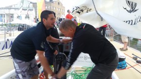 Alex and Doug in grinding contest