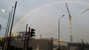 Had to get a picture of this. On the way to Judith's and she was beginning to think that there are no rainbows in Texas since I took a picture.