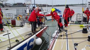 Sir Robin wishing our Skipper Diane and us a safe and good journey.