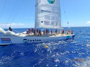 Transfer of water maker inside the bucket. Glad that we had been able to practice this during training.