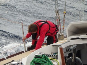 Crawling way back to cockpit