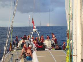 And then there are just some beautiful moments like being with everyone and seeing a rainbow.  Life is GOOD