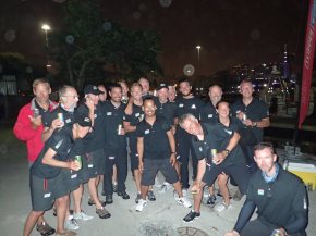 We are here celebrating our arrival to RIO. And it is a carbonated fruit drink in my hand!