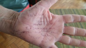 So, where do you write all the information on the rig check when you don''t have paper?