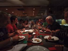 Celebrating Skipper Diane's birthday and yes it was a Brazilian Steakhouse!