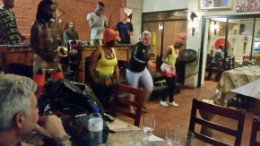 Skipper Diane was asked to join the dancing entertainment! Great job as usual.