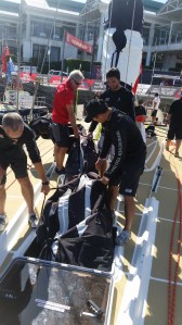 Goes in little by little so as not to smash the crew below moving it into its place 