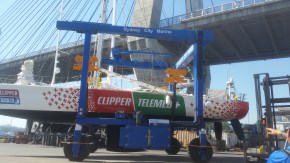 Boat moving to position.