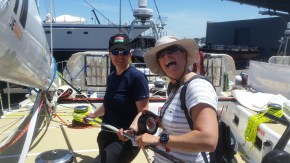 Elaine and Regina hard at work??