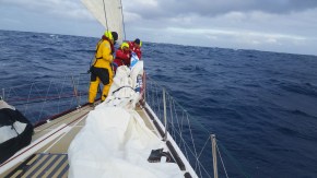 Getting ready for a Yankee sail change