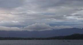 The mountains behind