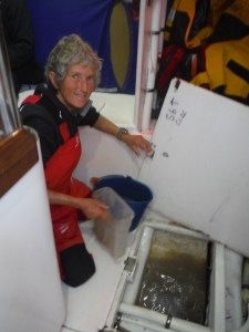 water coming in and my job is to get it out. Many buckets worth.