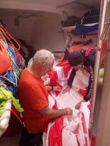 Tape over torn area, both sides