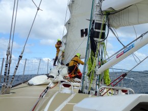 Sail Change and a reef in
