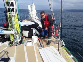 Mark doing the rinse