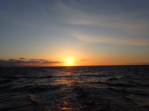 Sunset on way to Seattle