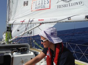 Kat is our fashion statement with her Heart Hat