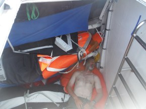 We are in the hot mode and everyone tries to find a place to rest that might have some wind coming through.