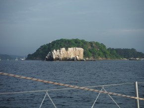 Trying to figure how the white gets on this rock formation