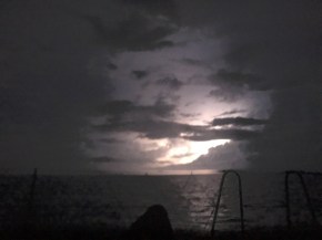 Amazing sheet lightening many of the evenings as we journeyed on.